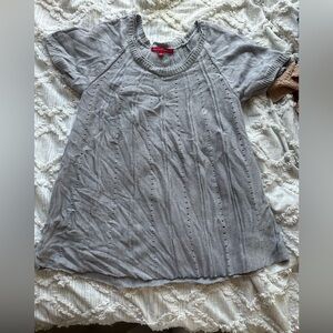 Light Gray Short Sleeve Knit Top Debbie Morgan